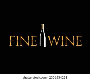 Simple Elegant Wine Logo Design Template