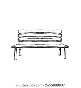 A Simple and Elegant Wooden Bench Drawing Ideal for Creative and Artistic Use and Projects