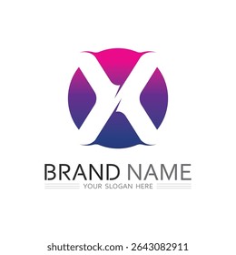 Simple Elegant X Icon Logo for Corporate Brand and Business Identity