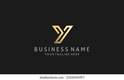 Simple Elegant Y Letter Logo Design. Modern minimalist YY creative initials based vector icon template. Luxury premium logo design for your company.