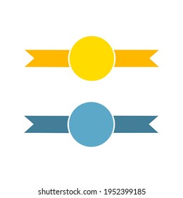 Simple and elegant yellow and dark green Tosca achievement logo vector illustration