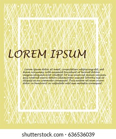 Simple element for design template with place for text over abstract background. Vector illustration