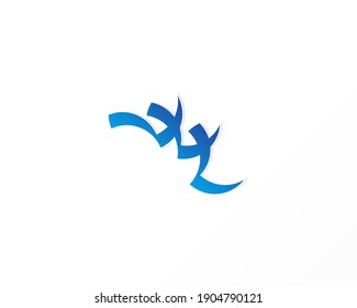 simple element icon logo design with blue color concept