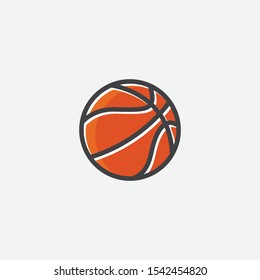 Simple element illustration from basketball, Basketball ball sign icon symbol design, Basketball ball icon, Flat vector illustration basketball ball