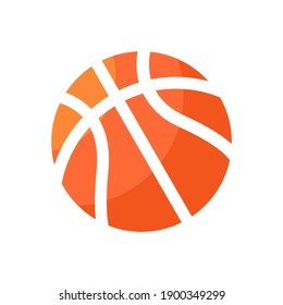 Ilustración de elemento simple del baloncesto, diseño de símbolo de signo de baloncesto, icono de baloncesto, ilustración de vector plano baloncesto