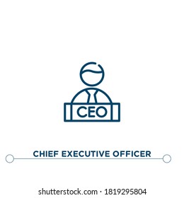 Simple element illustration. chief executive officer outline icon from editable business concept. can be used for web and mobile
