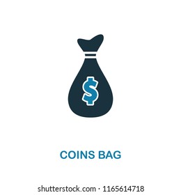 Simple element illustration. Coins Bag concept symbol design from money collection. Can be used for web, mobile and print. web design, apps, software, print.