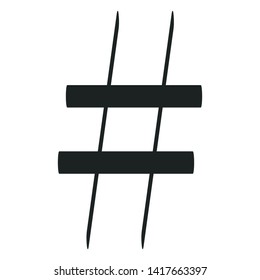 Simple element illustration. Hashtag symbol design from Social Media Marketing collection. web and mobile.