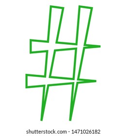 Simple element illustration. Hashtag symbol design from Social Media Marketing collection. web and mobile.