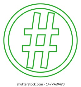 Simple element illustration. Hashtag symbol design from Social Media Marketing collection. web and mobile.