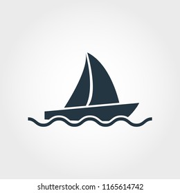 Simple element illustration. Sailing Ship concept symbol design from transport collection. Can be used for web, mobile and print. web design, apps, software, print.