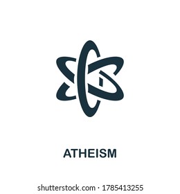 Simple element from religion collection. Creative Atheism icon for web design, templates, infographics and more