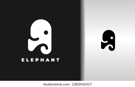 the simple elephant head logo