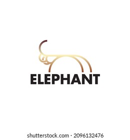 simple elephant icon for zoo symbol