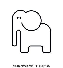 Simple elephant line icon. Stroke pictogram. Vector illustration isolated on a white background. Premium quality symbols. Vector sign for mobile app and web sites