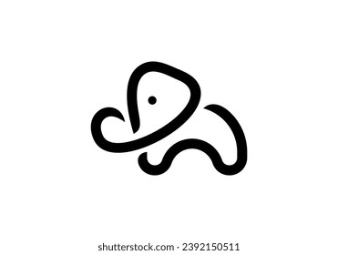 simple elephant logo design creative icon vector inspiration