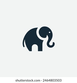 Vector simple del diseño del logotipo del elefante