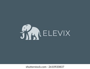 Simple elephant logo with gentle and bold feel