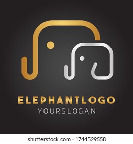 Simple Elephant Logo Icon Symbol Design