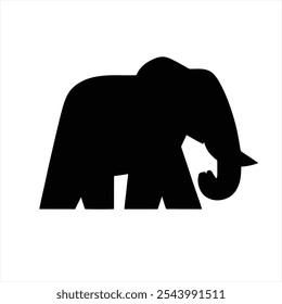 Simple elephant logo with minimalist design elements