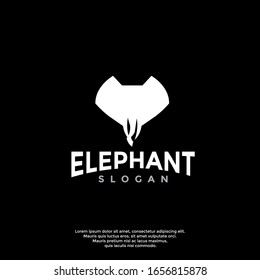 logo simple de elefante. icono moderno, diseño de plantilla
