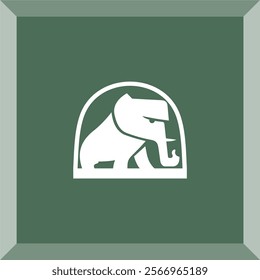 simple elephant logo for symbol or icon