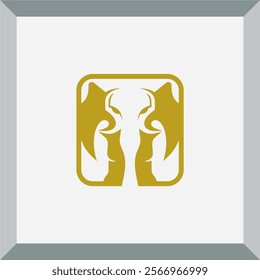 simple elephant logo for symbol or icon