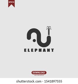 Simple elephant logo vector design