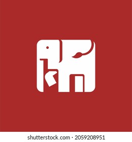 simple elephant logo. vector illustration for business logo or icon