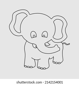 simple elephant vector design for your illustration design needs to make it more practical and easy