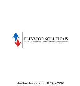 Simple Elevator Up Down Arrow Logo Design