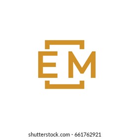 Simple EM initial Logo designs template vector illustration