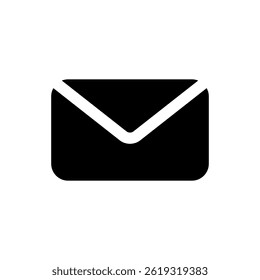 A simple email envelope icon suitable for web design, representing communication and messaging applications.