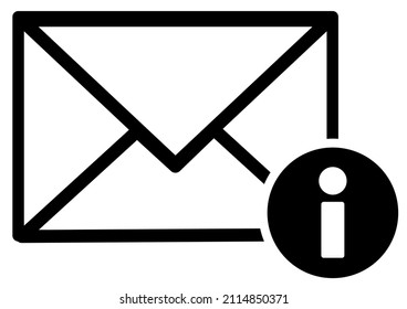 Einfaches E-Mail-Symbol (schwarzes Benachrichtigungszeichen wird aktiviert)