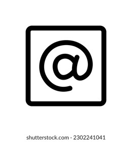 Icono de correo electrónico simple. El icono puede utilizarse para sitios web, plantillas de impresión, plantillas de presentación, ilustraciones, etc