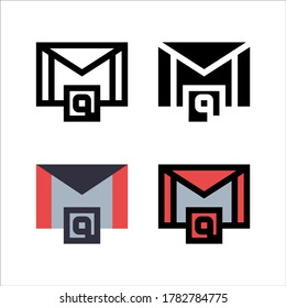 simple email icon design in line, solid, flat and filled lined style for business icon, website, app and ui design. vector envelope mail illustration in colorful style color on white background.