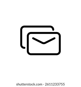 Simple email icon.  Ideal for web design, app development, and graphic design projects. Vector illustration