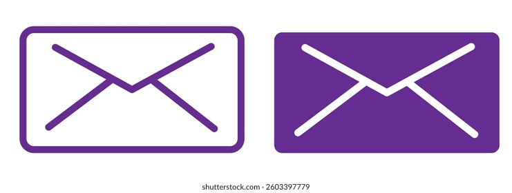 Simple email icon on white background