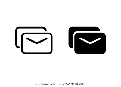 Simple email icon set.  Ideal for web design, app development, and graphic design projects. Vector illustration