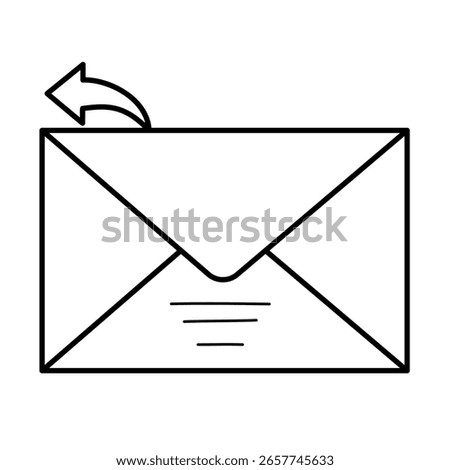 Simple email send icon for website, app, or presentation