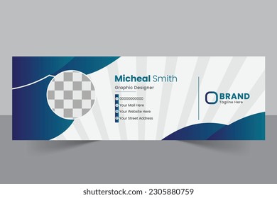 Plantilla de diseño de firma de correo electrónico simple