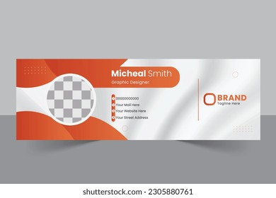Plantilla de diseño de firma de correo electrónico simple
