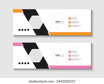 Simple email signature design template

