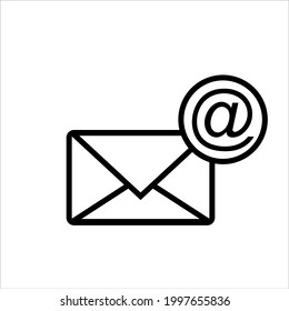 ein einfaches E-Mail-Symbol mit schwarzer Farbe