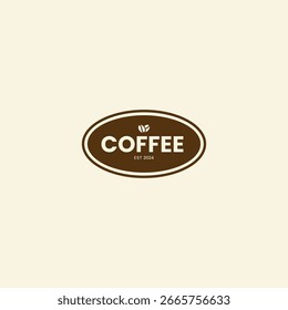 einfaches Emblem für Coffeshop, minimalistisches Coffe Logo Design