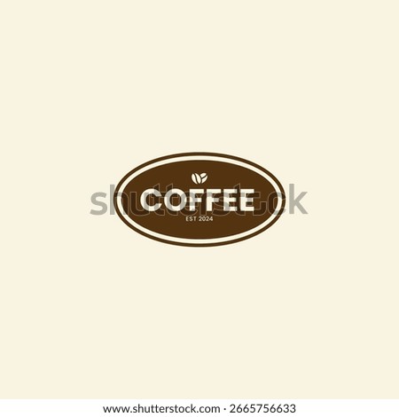 simple emblem for coffeshop, minimalist coffe logo design
