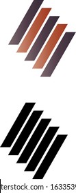 simple emblem of straight lines on a white background