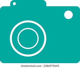 Simple emerald digital camera icon