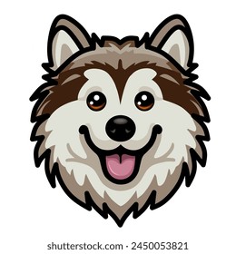 A simple emoji of an Alaskan Malamute