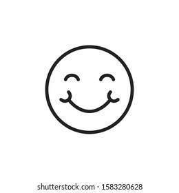 Simple emoji line icon. Stroke pictogram. Vector illustration isolated on a white background. Premium quality symbol. Vector sign for mobile app and web sites.